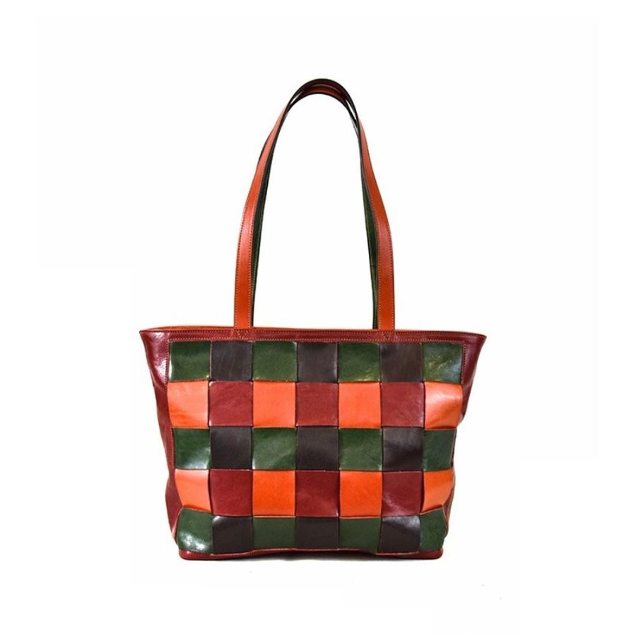 Woman Officina 66 | Leather Lady Bag "Aneta" Multicolor