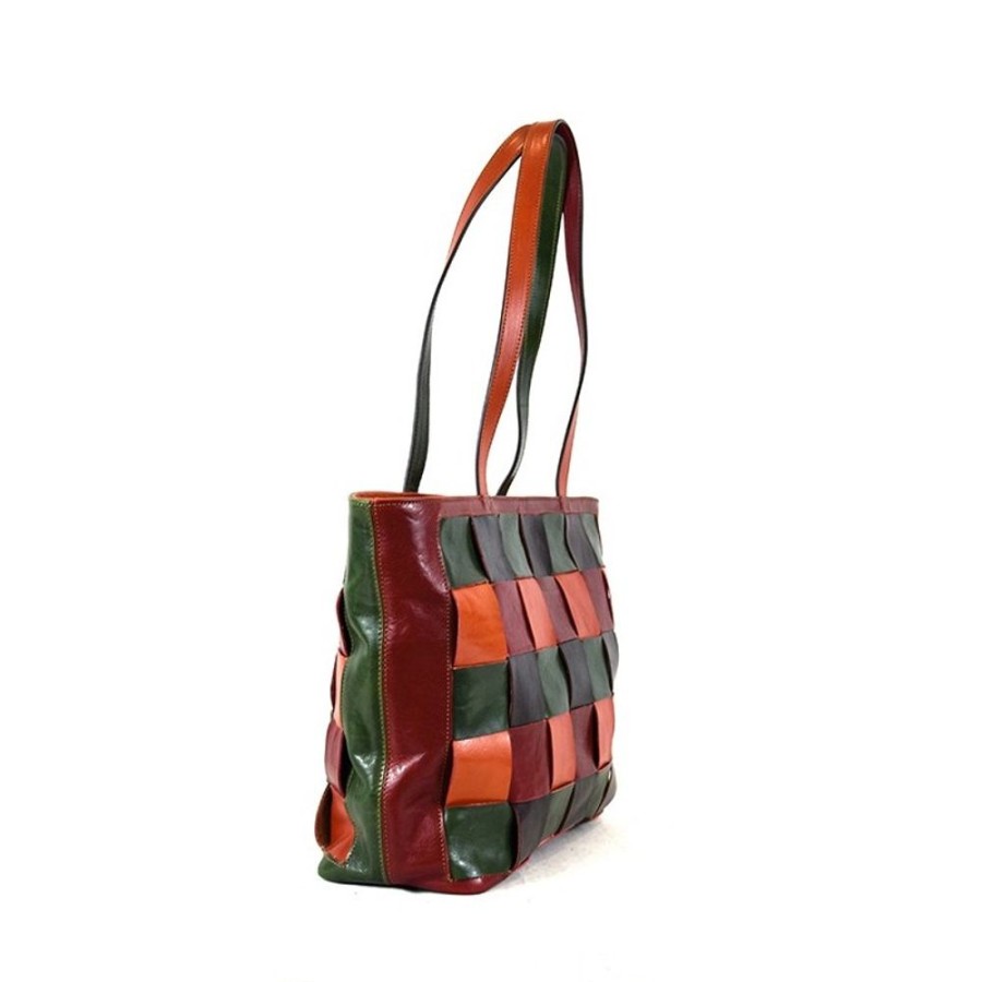 Woman Officina 66 | Leather Lady Bag "Aneta" Multicolor