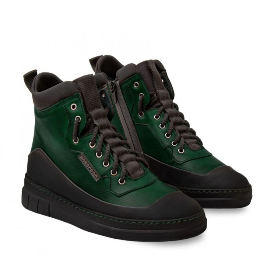 Woman Officina 66 Learher Women'S Shoes Officina 66 Size From Number 33 To 45 | Women'S Casual Ankle Boot, Made Of Calfskin. "Monica" Dark Green