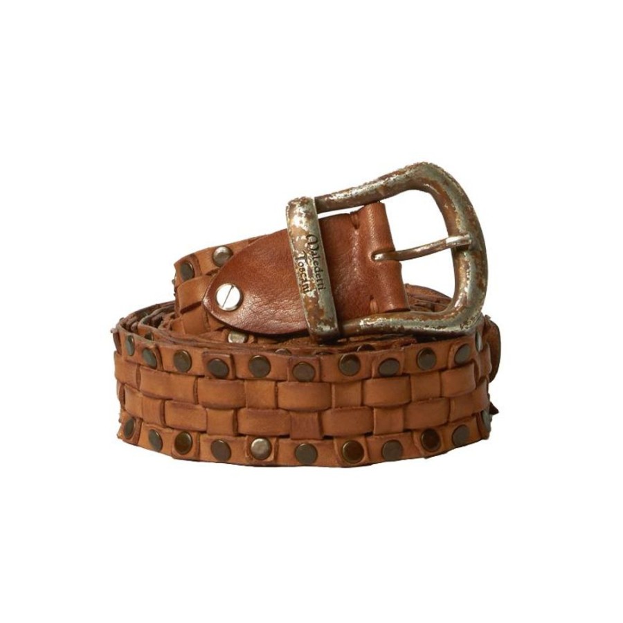 Man Maledetti Toscani | Leather Belts "Four Roses" M Honey