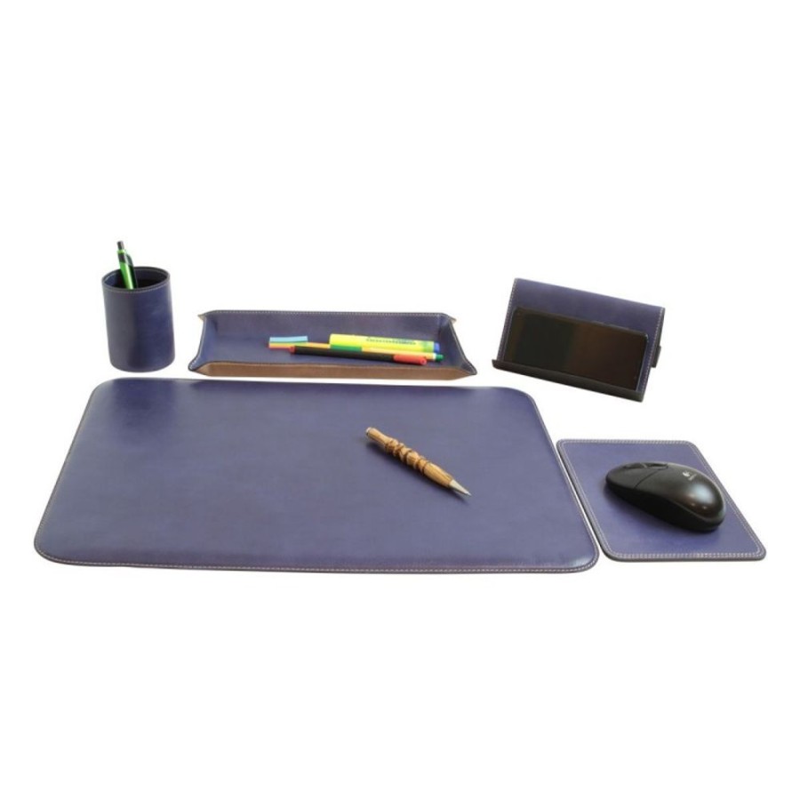 Business Officina 66 | Leather Desk Kit "Warszawa" Co Blue