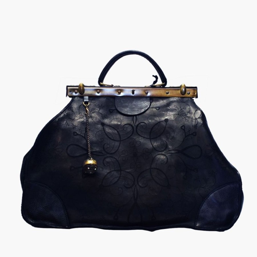 Woman Maledetti Toscani | Leather Lady Bag "Diligenza" Ne Black