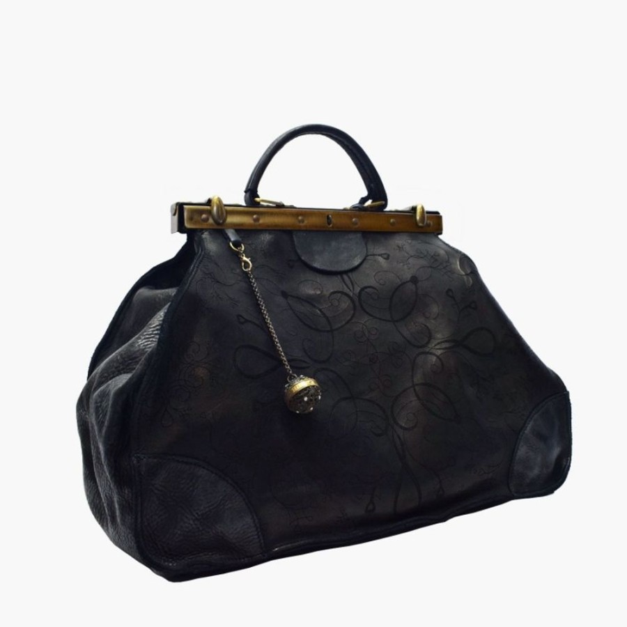 Woman Maledetti Toscani | Leather Lady Bag "Diligenza" Ne Black