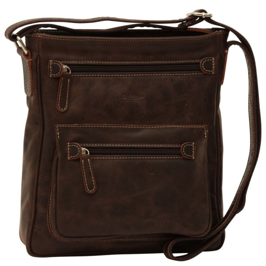 Man Officina 66 | Leather Man Bag "Szczecin" Dark Brown