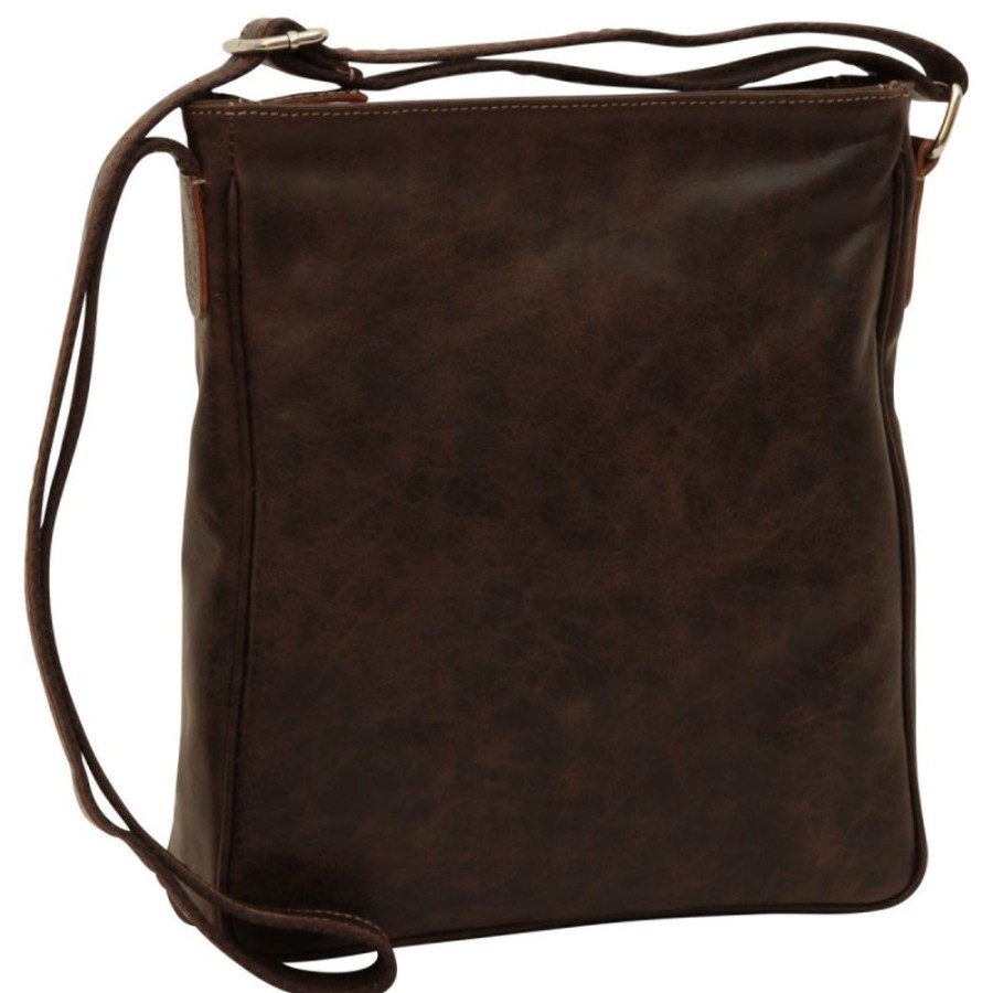 Man Officina 66 | Leather Man Bag "Szczecin" Dark Brown