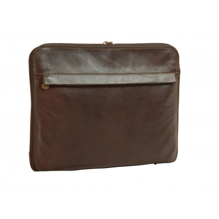 Business Officina 66 | Leather Documents Older "Tychy" Db Dark Brown