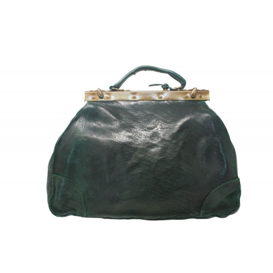 Woman Maledetti Toscani | Leather Woman Andbag "Diligenza" Ve Dark Green