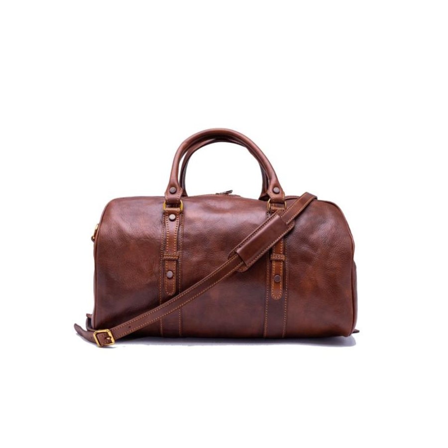 Travels Officina 66 | Leather Travel Bag "Albatrella" Brown