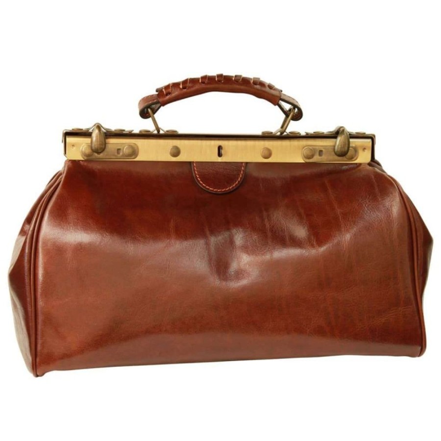 Business Officina 66 | Leather Doctor Bag "Kartuzy" Brown