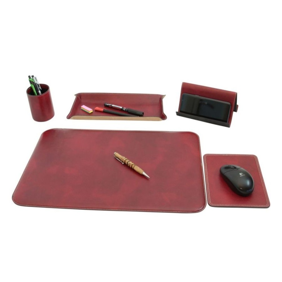 Business Officina 66 | Leather Desk Kit "Warszawa" Ro Red