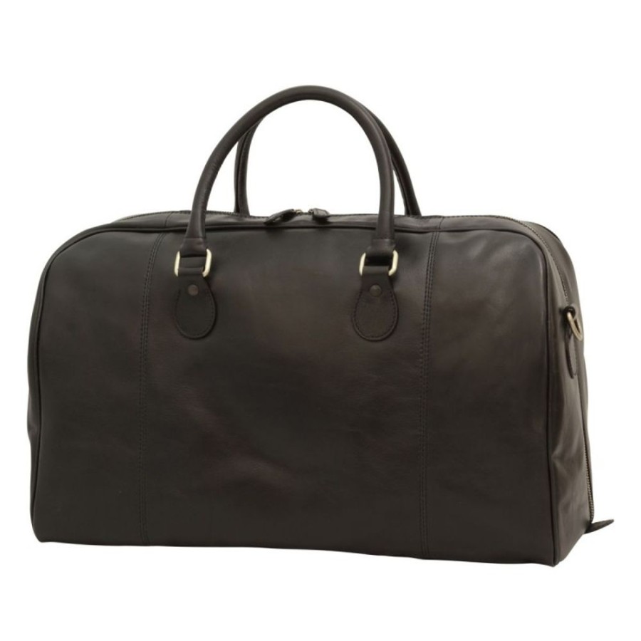 Travels Officina 66 | Leather Duffel Bag "Ostrawa" Bl Black