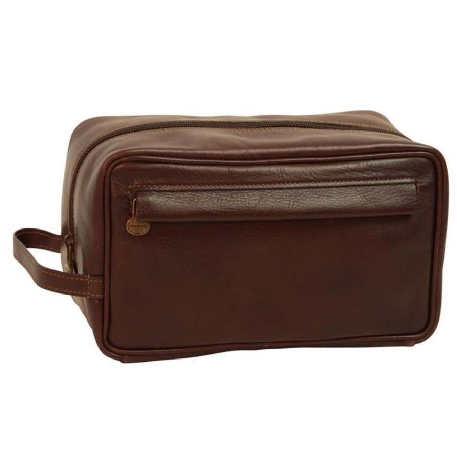 Travels Officina 66 | Leather Beautycase "Turek" Bc Dark Brown