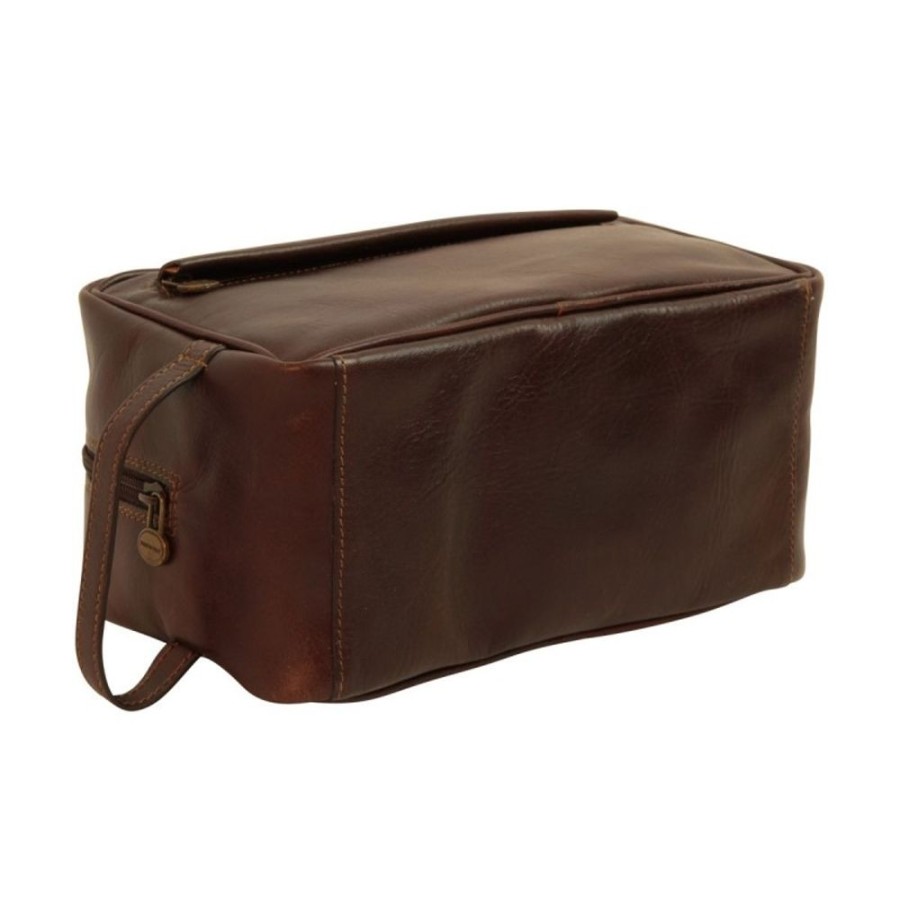 Travels Officina 66 | Leather Beautycase "Turek" Bc Dark Brown