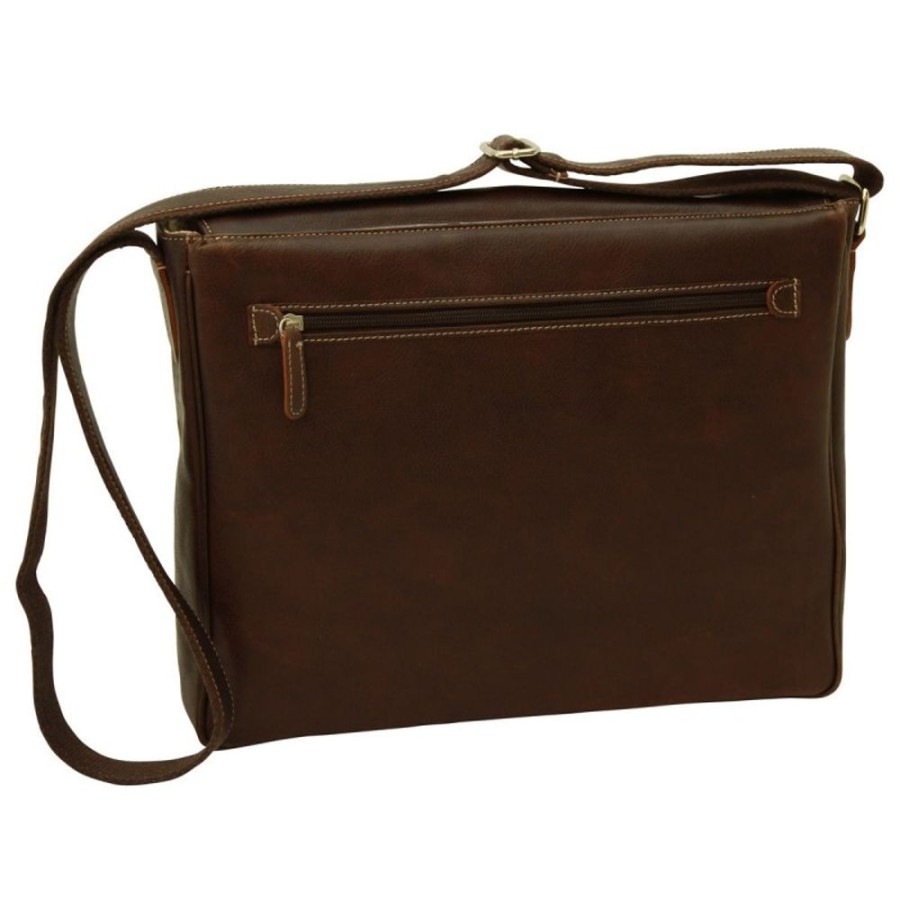 Man Officina 66 | Leather Laptop Holder "Grudziadz Ii" Db Dark Brown