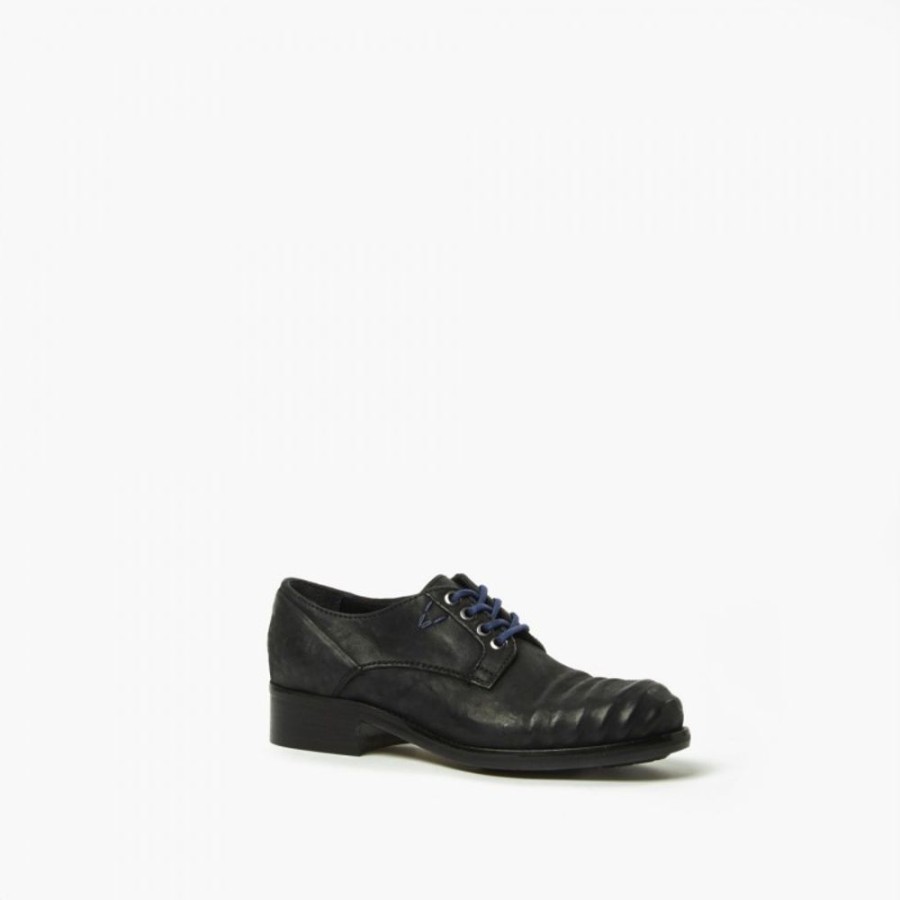 Woman Maledetti Toscani Leather Women'S Shoes Maledetti Toscani | Leather Derby Woman "Onde" Black