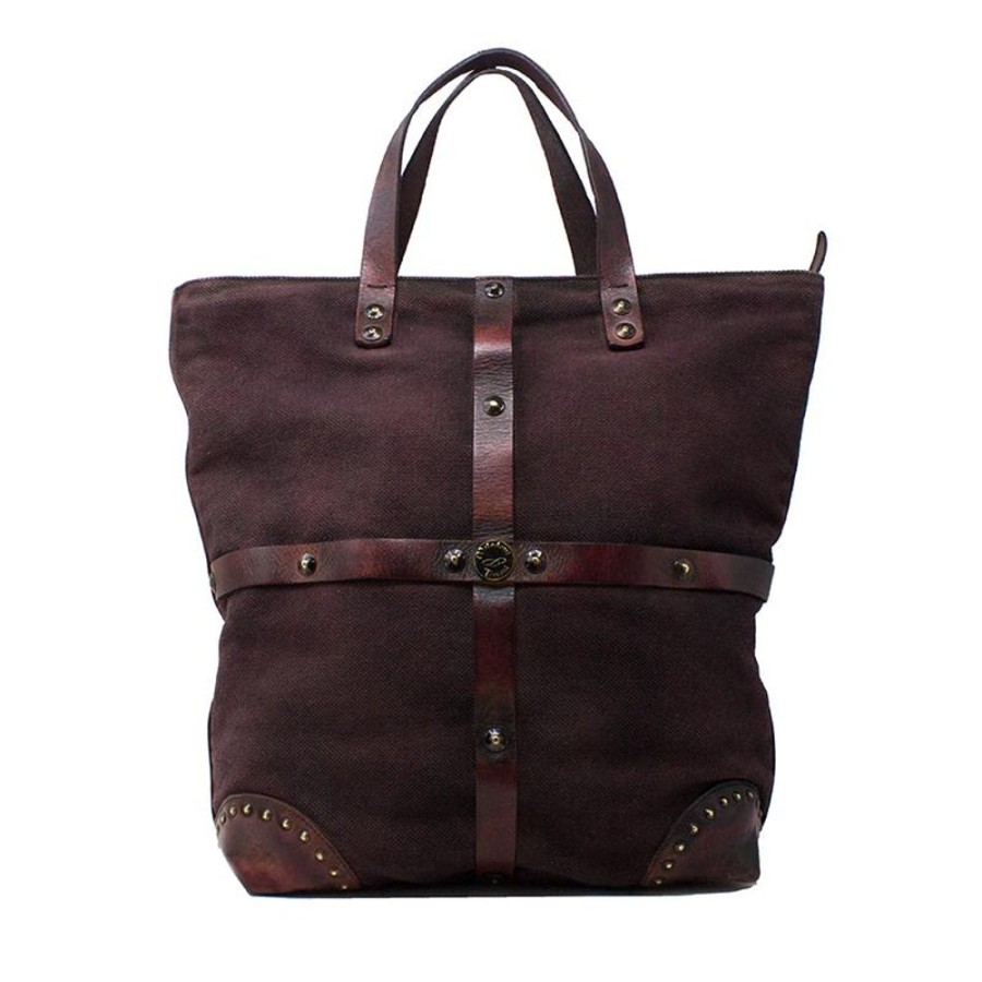 Woman Maledetti Toscani | Exclusive Leather Woman Bag "Soffiano" Ch Chianti