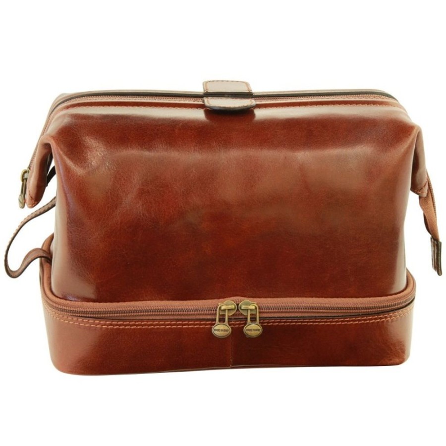 Travels Officina 66 | Leather Travel Kit "Wisla" Brown