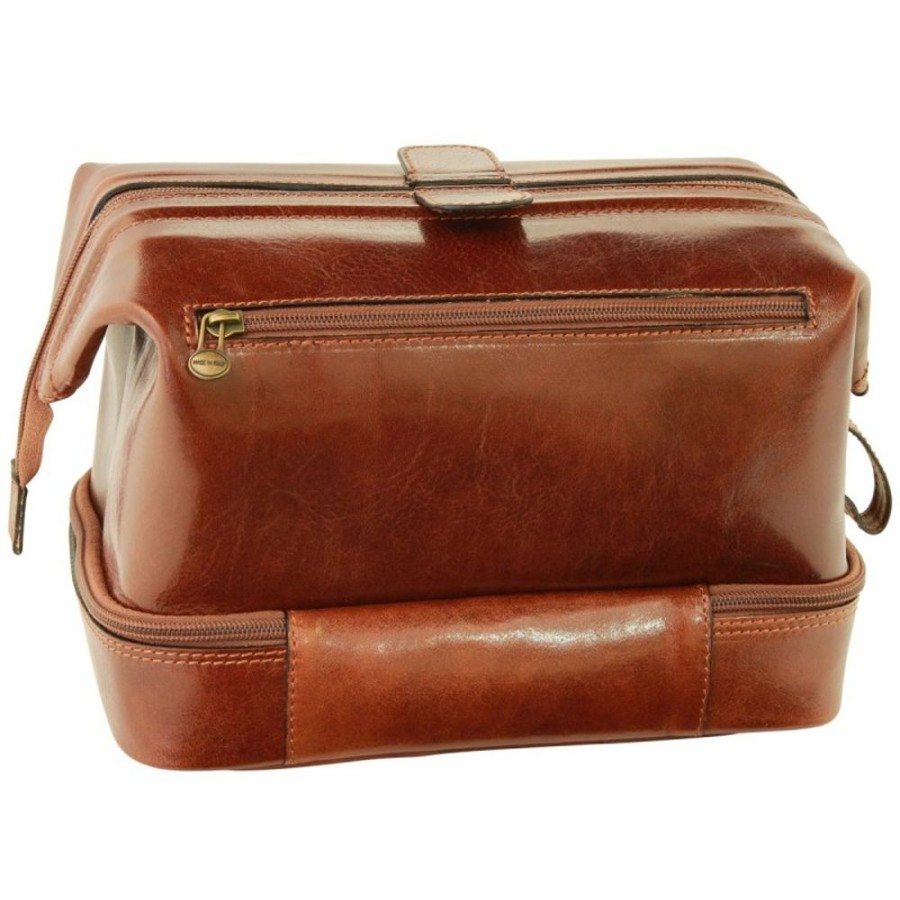 Travels Officina 66 | Leather Travel Kit "Wisla" Brown