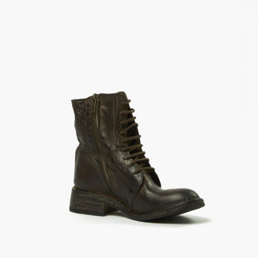 Woman Maledetti Toscani Leather Women'S Shoes Maledetti Toscani | Leather Boot "Clochard" Dark Brown