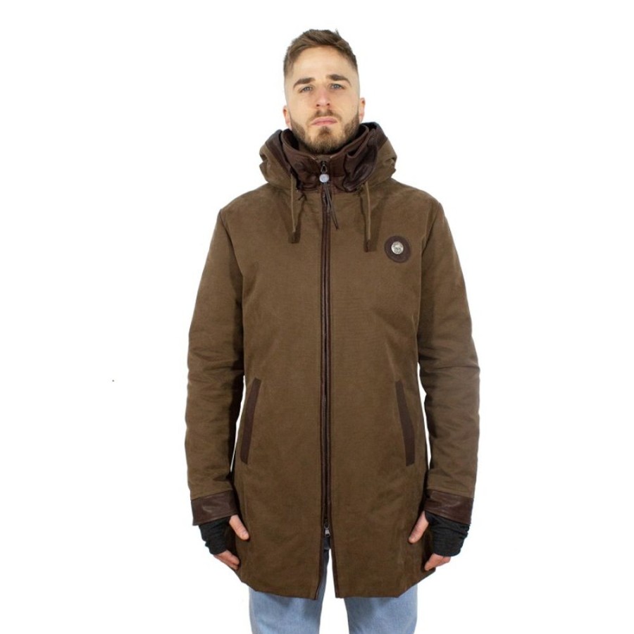 Man Maledetti Toscani Leather Men'S Jackets | Leather Men'S Winter Jackets "Tela Olona" M23 Brown