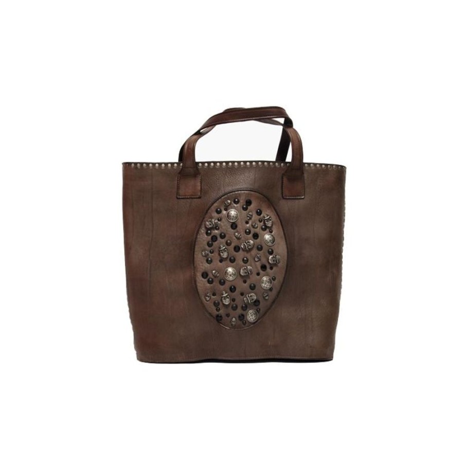 Woman Maledetti Toscani | Leather Lady Bag "Teschi Grande"