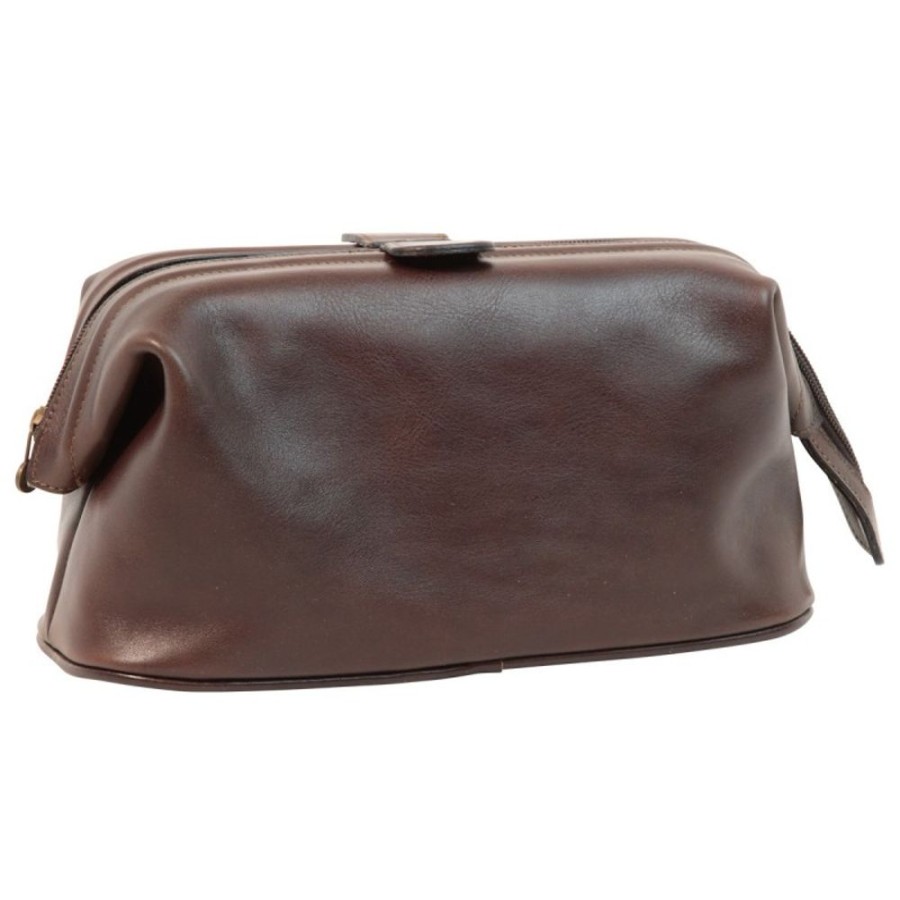 Travels Officina 66 | Leather Beautycase "Margherita" Db Dark Brown