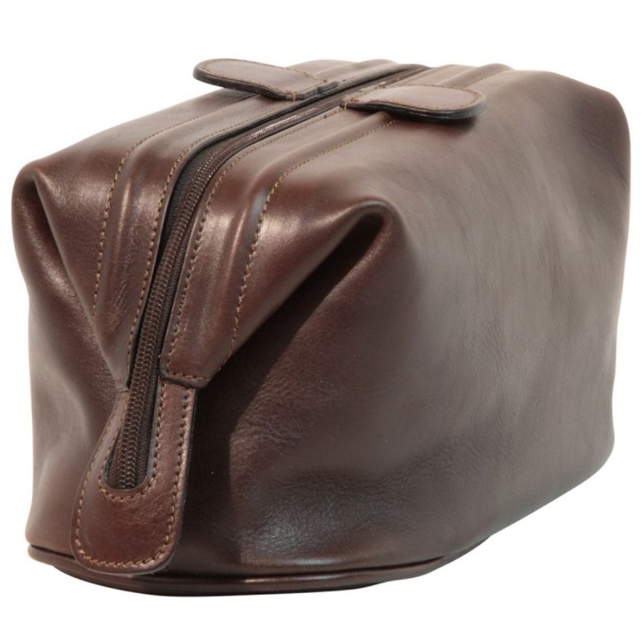 Travels Officina 66 | Leather Beautycase "Margherita" Db Dark Brown