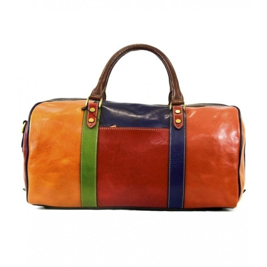 Travels Officina 66 | Leather Travel Bag "Ginestra Mc" Multicolor