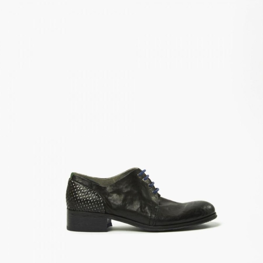 Woman Maledetti Toscani Leather Women'S Shoes Maledetti Toscani | Leather Shoes Woman Derby "Forata" Cz Black