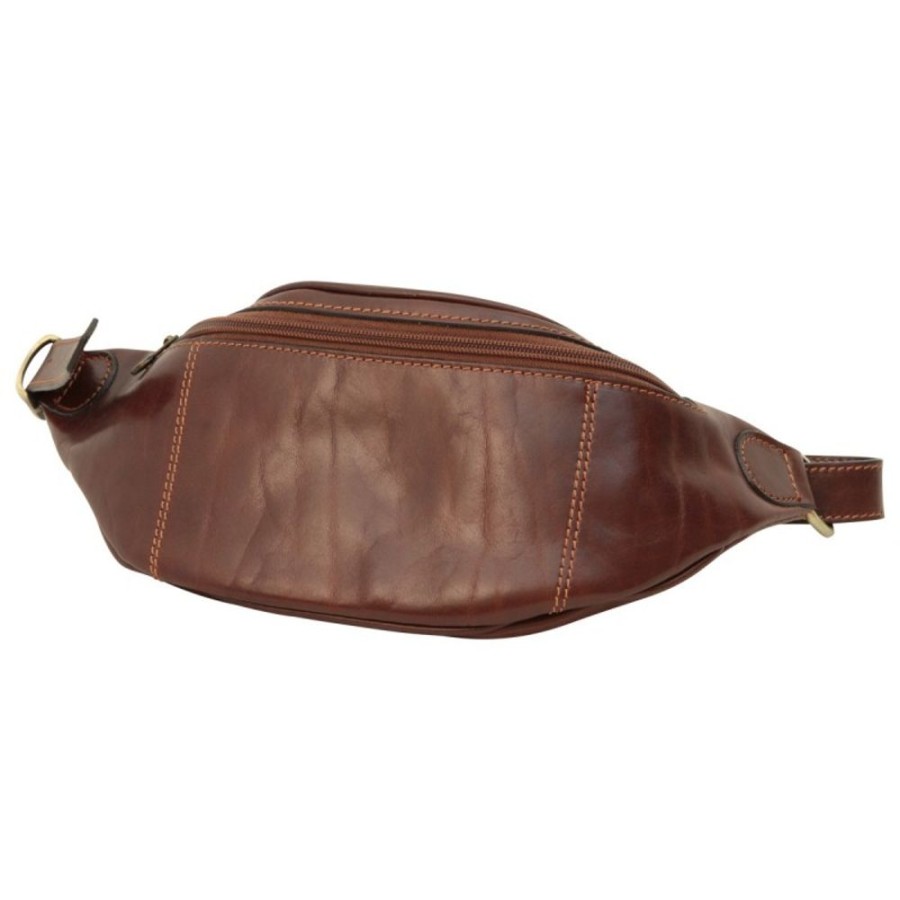 Man Officina 66 | Leather Fanny Pack "Kornik" B Brown