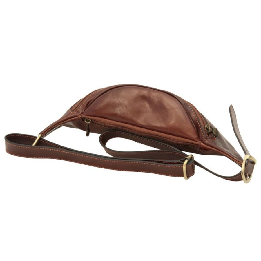 Man Officina 66 | Leather Fanny Pack "Kornik" B Brown