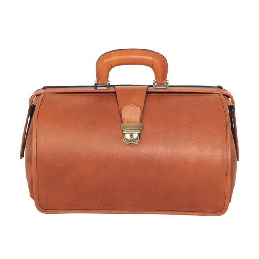 Business Officina 66 | Leather Doctor Briefcase "Bytom" Cognac