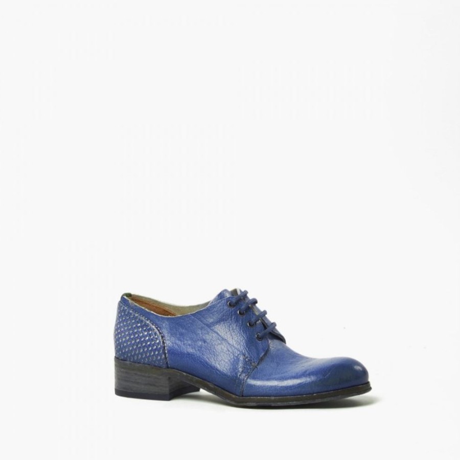 Woman Maledetti Toscani Leather Women'S Shoes Maledetti Toscani | Leather Shoes Woman Derby "Forata" Gr Blue