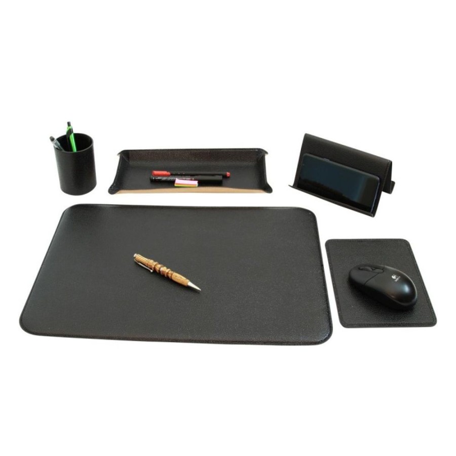 Business Officina 66 | Leather Desk Kit "Poznan" Ne Black