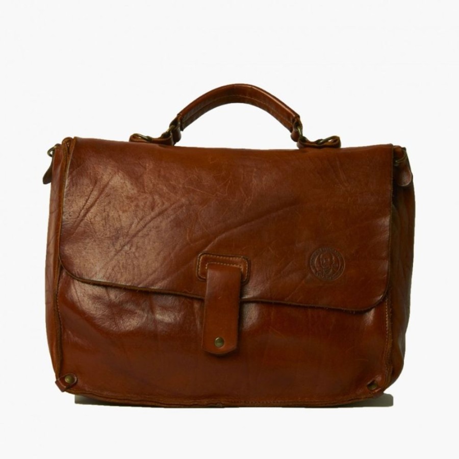 Business Maledetti Toscani Leather Men'S Briefcase | Leather Bag "Professionale" Brown