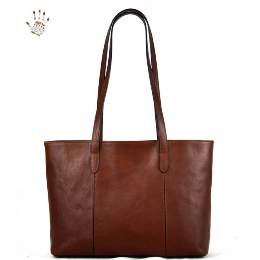 Woman Officina 66 | Woman Leather Shoulder Bag "Corte Dei Butteri" Brown