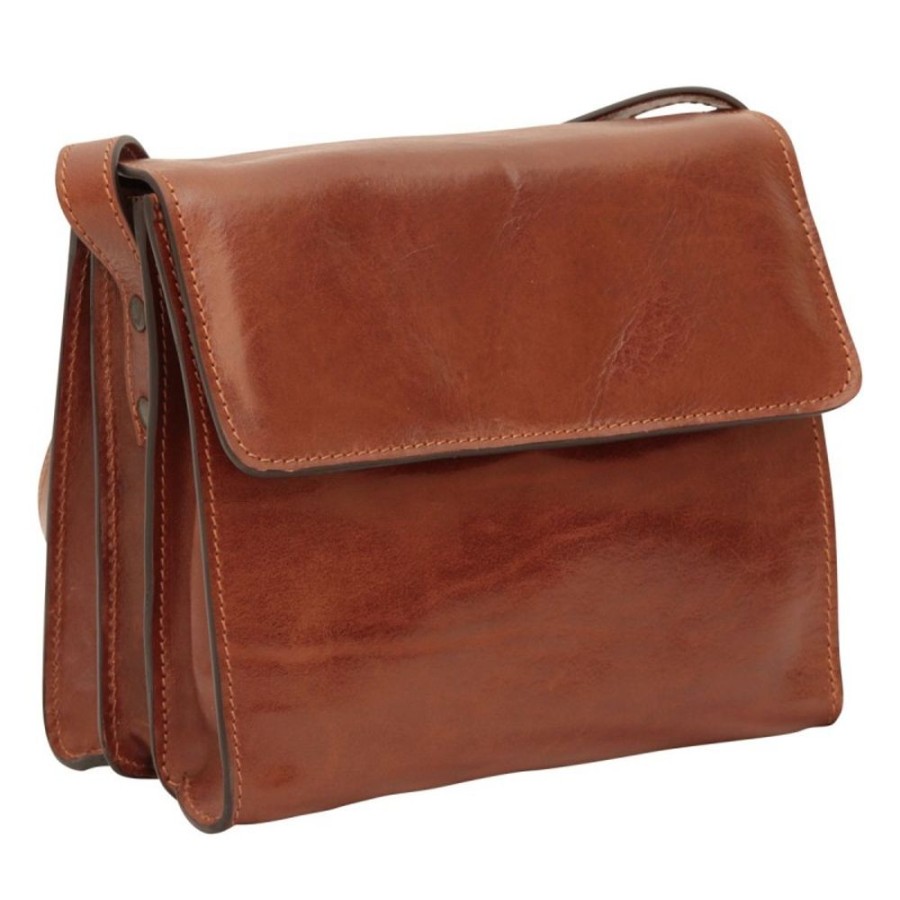 Woman Officina 66 | Leather Shoulder Bag "Fiorentina" Brown