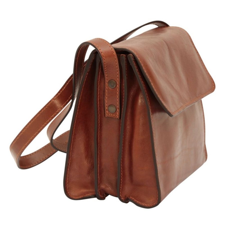 Woman Officina 66 | Leather Shoulder Bag "Fiorentina" Brown