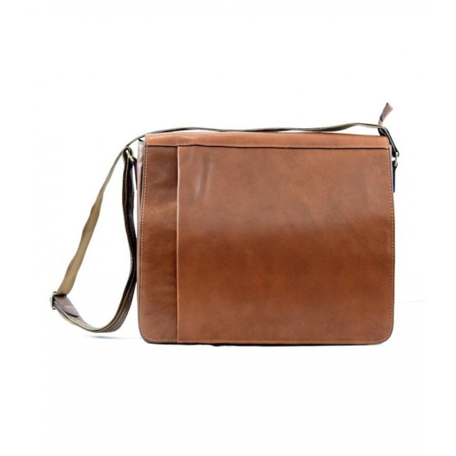 Man Officina 66 | Leather Man Bag "Franco" Brown