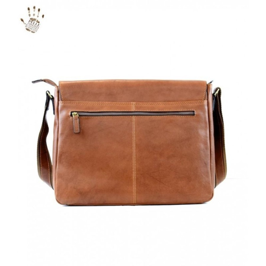 Man Officina 66 | Leather Man Bag "Franco" Brown