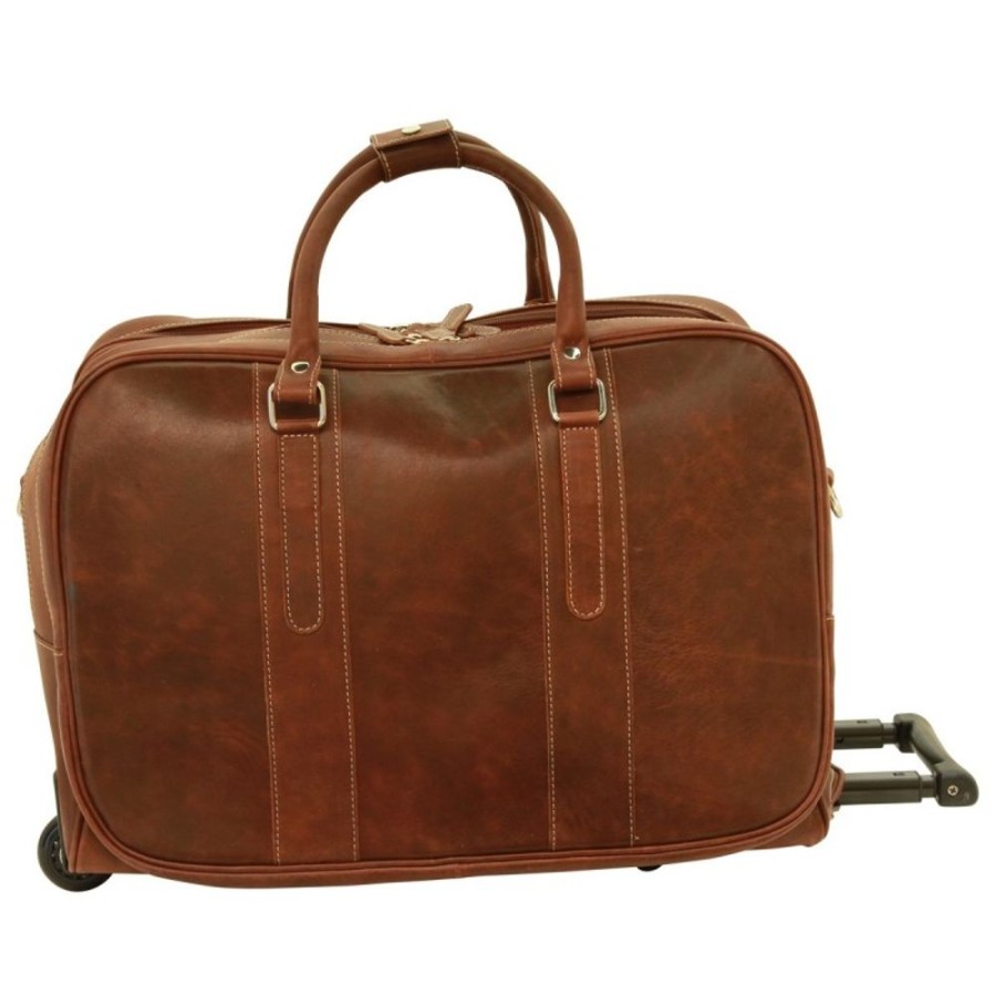 Travels Officina 66 | Soft Calfskin Leather Duffel Bag "Plock" Brown