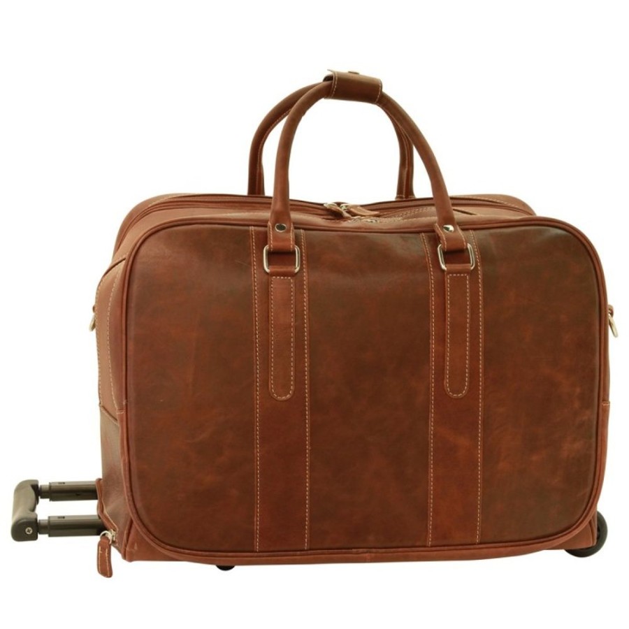 Travels Officina 66 | Soft Calfskin Leather Duffel Bag "Plock" Brown