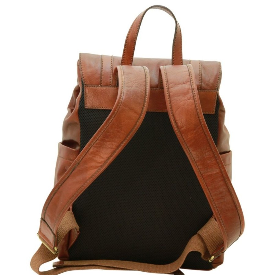 Business Officina 66 | Leather Backpack "Leszno" B Brown