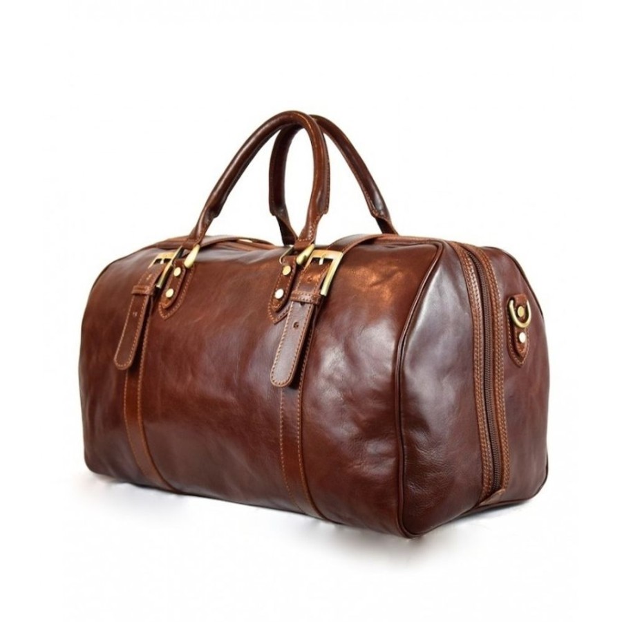 Travels Officina 66 | Leather Travel Bag "Ornello" Brown