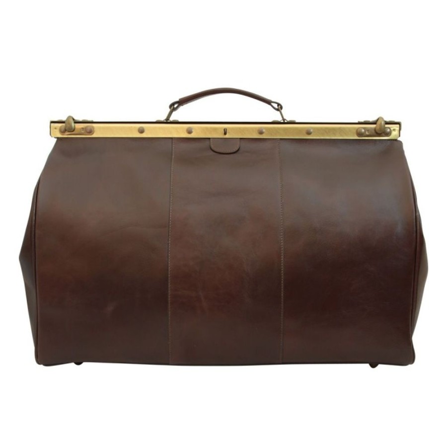 Travels Officina 66 | Travel Bag In Full Grain Leather "Torun" Bc Dark Brown