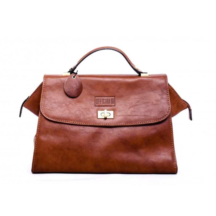 Woman Officina 66 | Leather Lady Bag "Montecristo" Brown