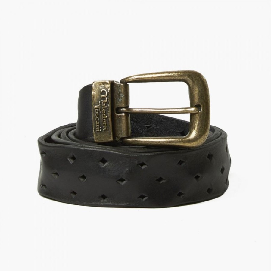 Man Maledetti Toscani | Leather Belts "Gilda" Cz Black