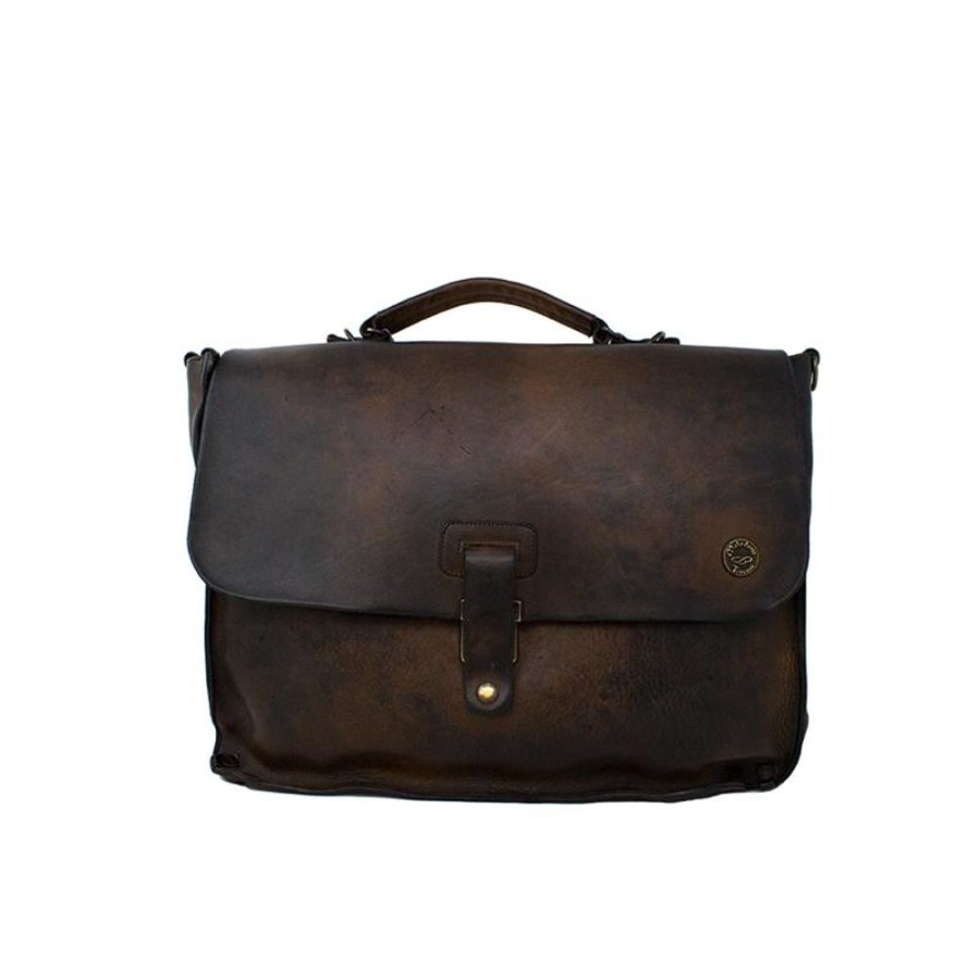 Business Maledetti Toscani Leather Men'S Briefcase | Leather Bag "Professionale" Bc