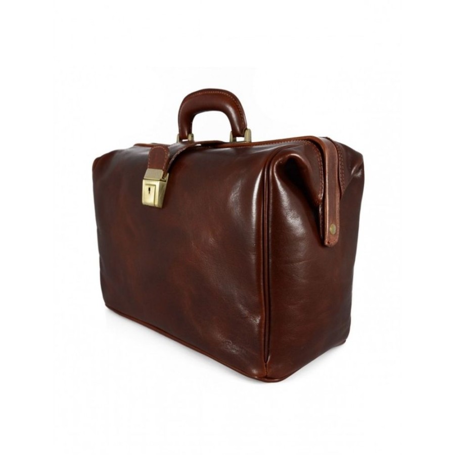 Business Officina 66 | Leather Medical Briefcase "Italo" Br Brown