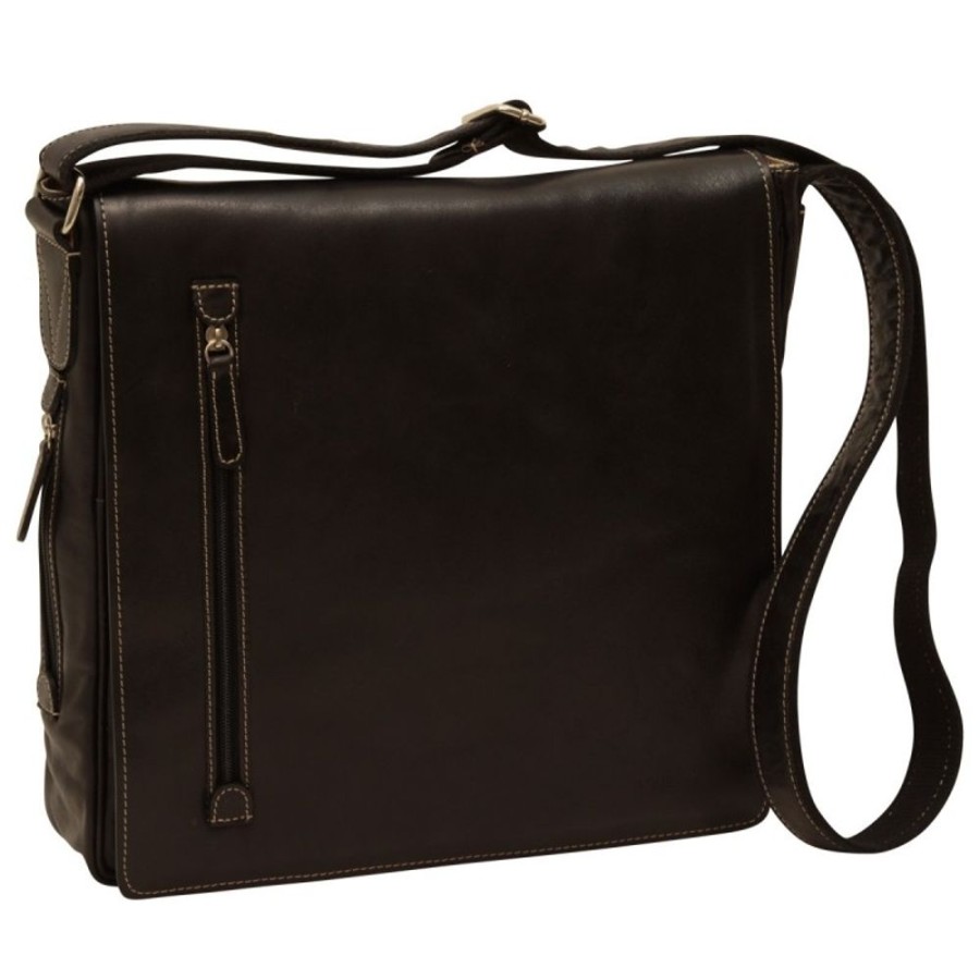 Man Officina 66 | Leather Man Bag "Zakopane" Bl Black